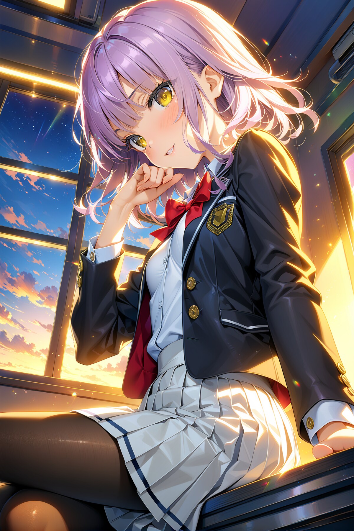 りりあ「あら、今日は遅い登校なのね」 | の人気AIイラスト・グラビア