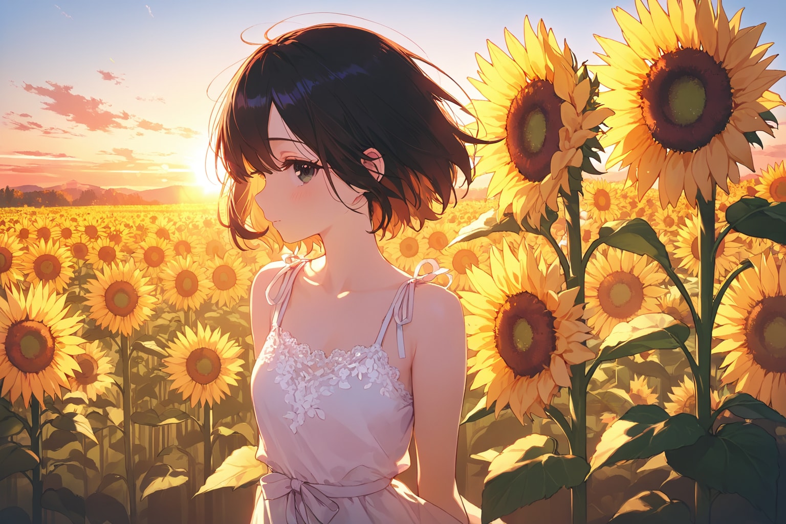 向日葵少女(LILAC) | の人気AIイラスト・グラビア