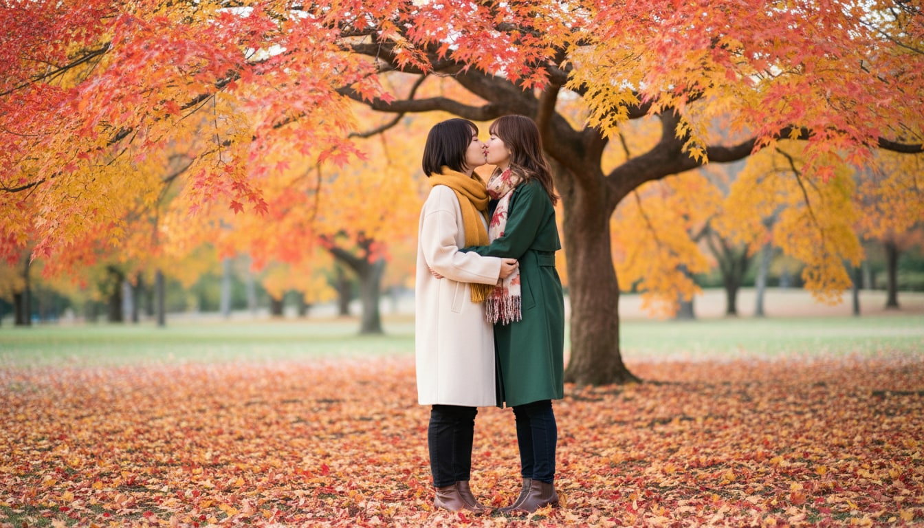 秋色のキス #秋の百合キス祭り