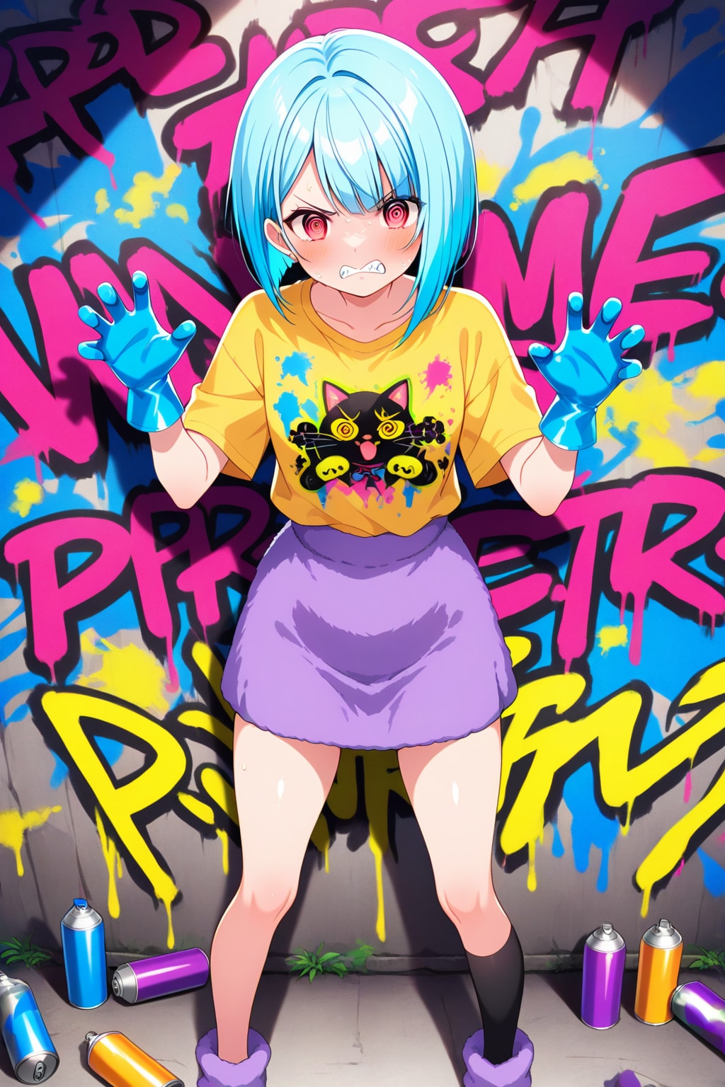 青髪ちゃん | の人気AIイラスト・グラビア