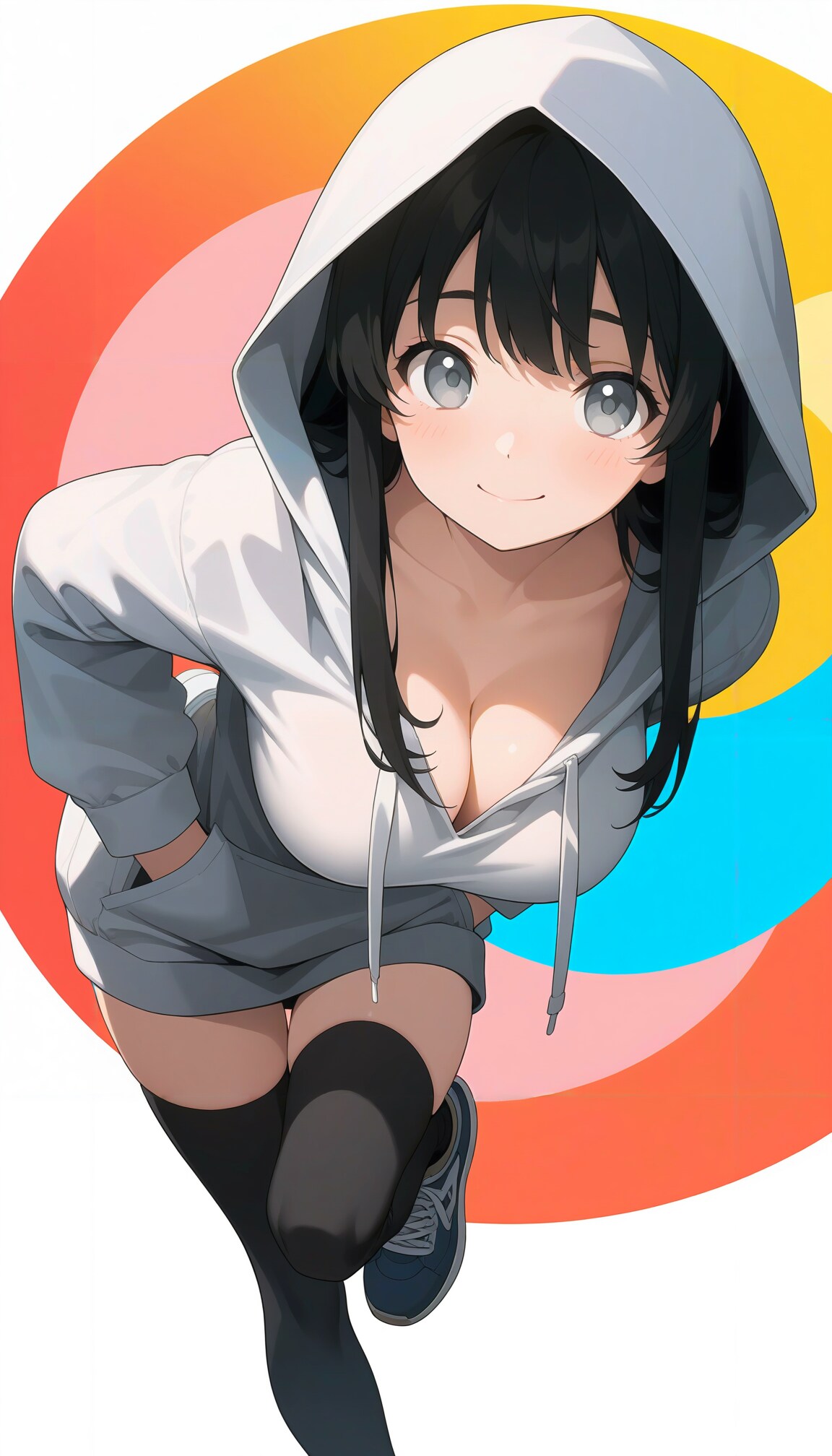 パーカーニーハイ | の人気AIイラスト・グラビア