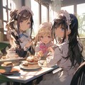 メイドさん達とお茶会 6枚目