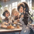 メイドさん達とお茶会 3枚目