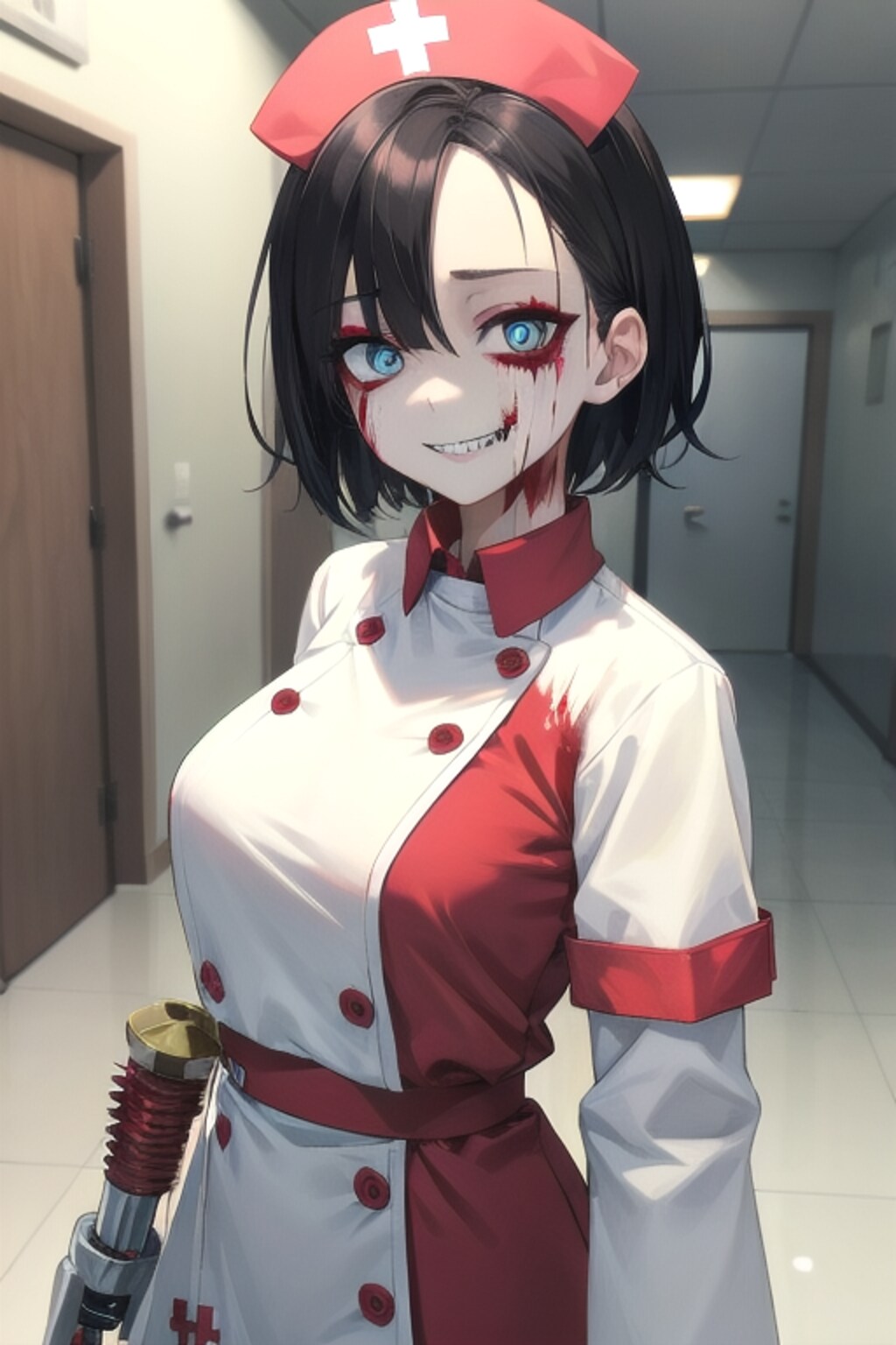 ハロウィン⑦   ゾンビコスプレで楽しむ看護婦さん