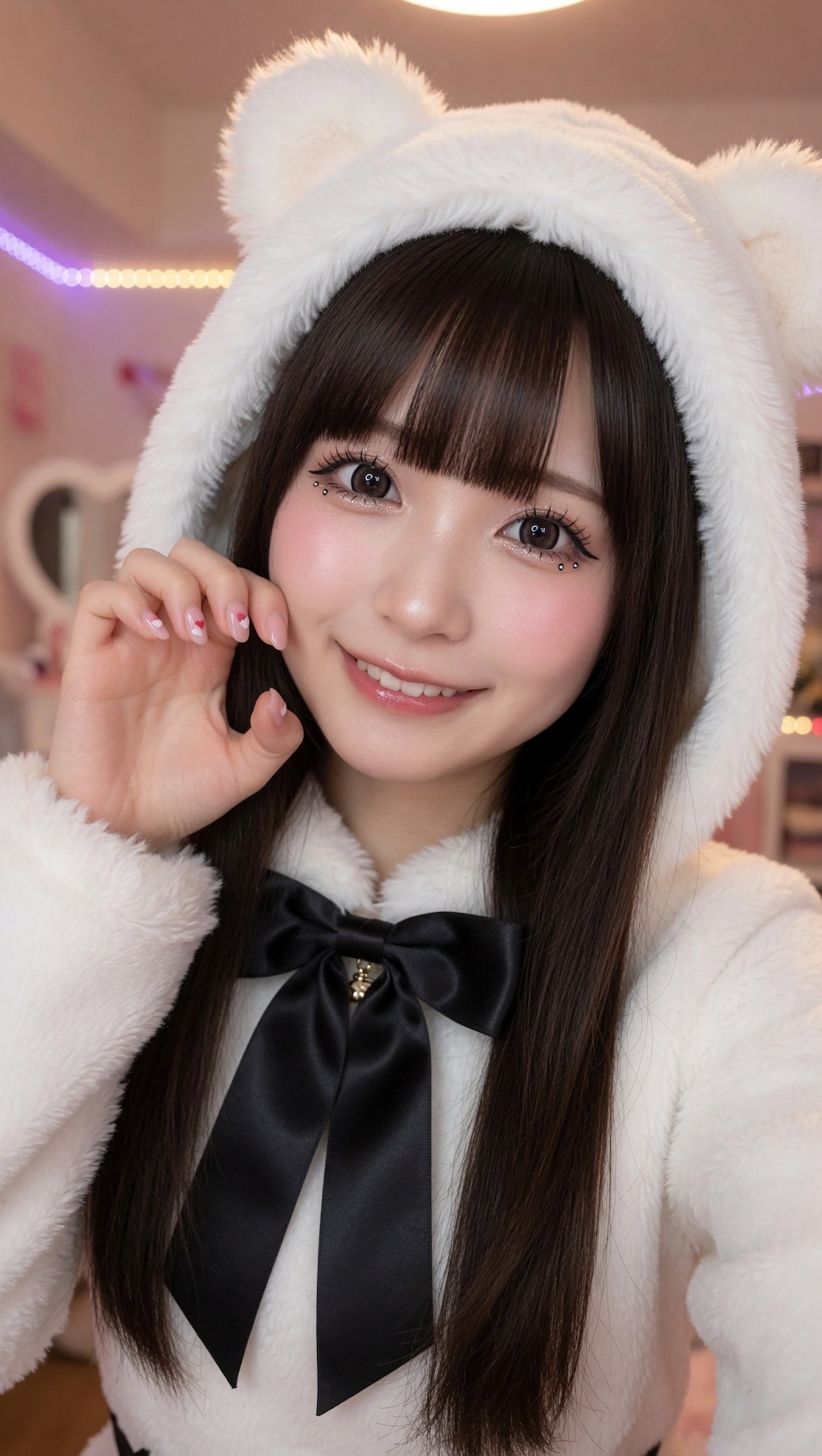 白ふわ猫耳でにゃん♡