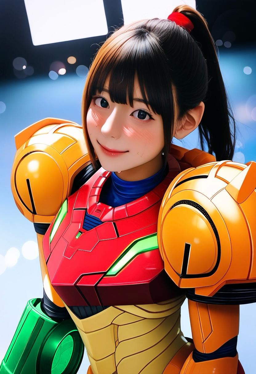 サムスコスをした女性モデル