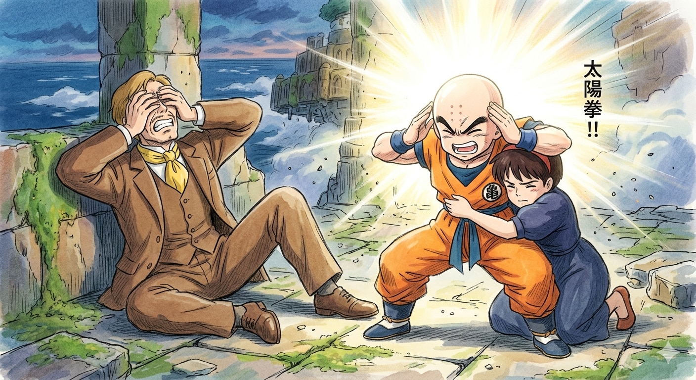 クソソソ「バルス(太陽拳)！！」