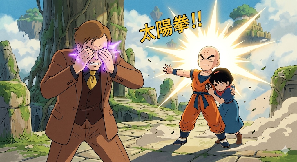 クソソソ「バルス(太陽拳)！！」