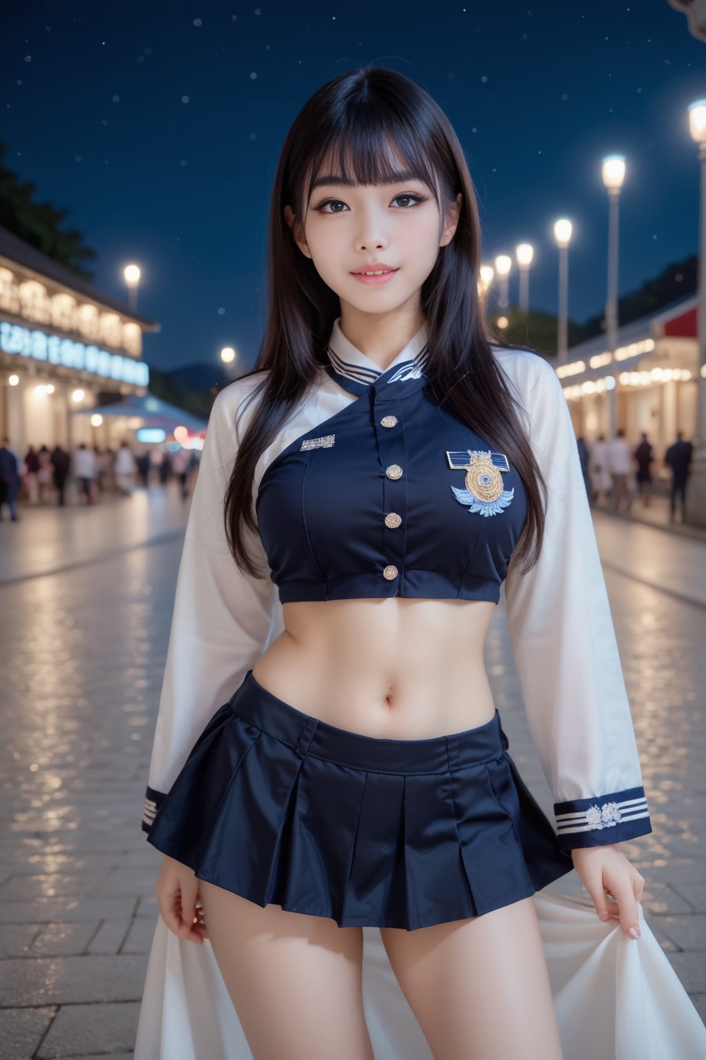 野球ユニフォーム風の美女