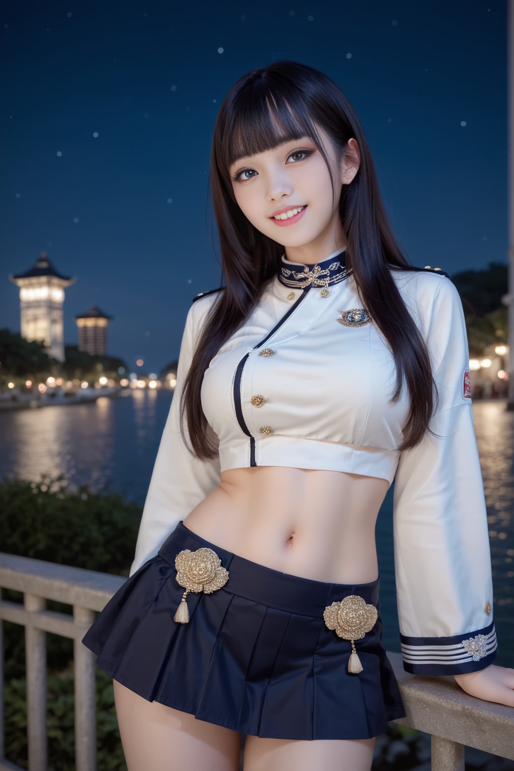 野球ユニフォーム風の美女