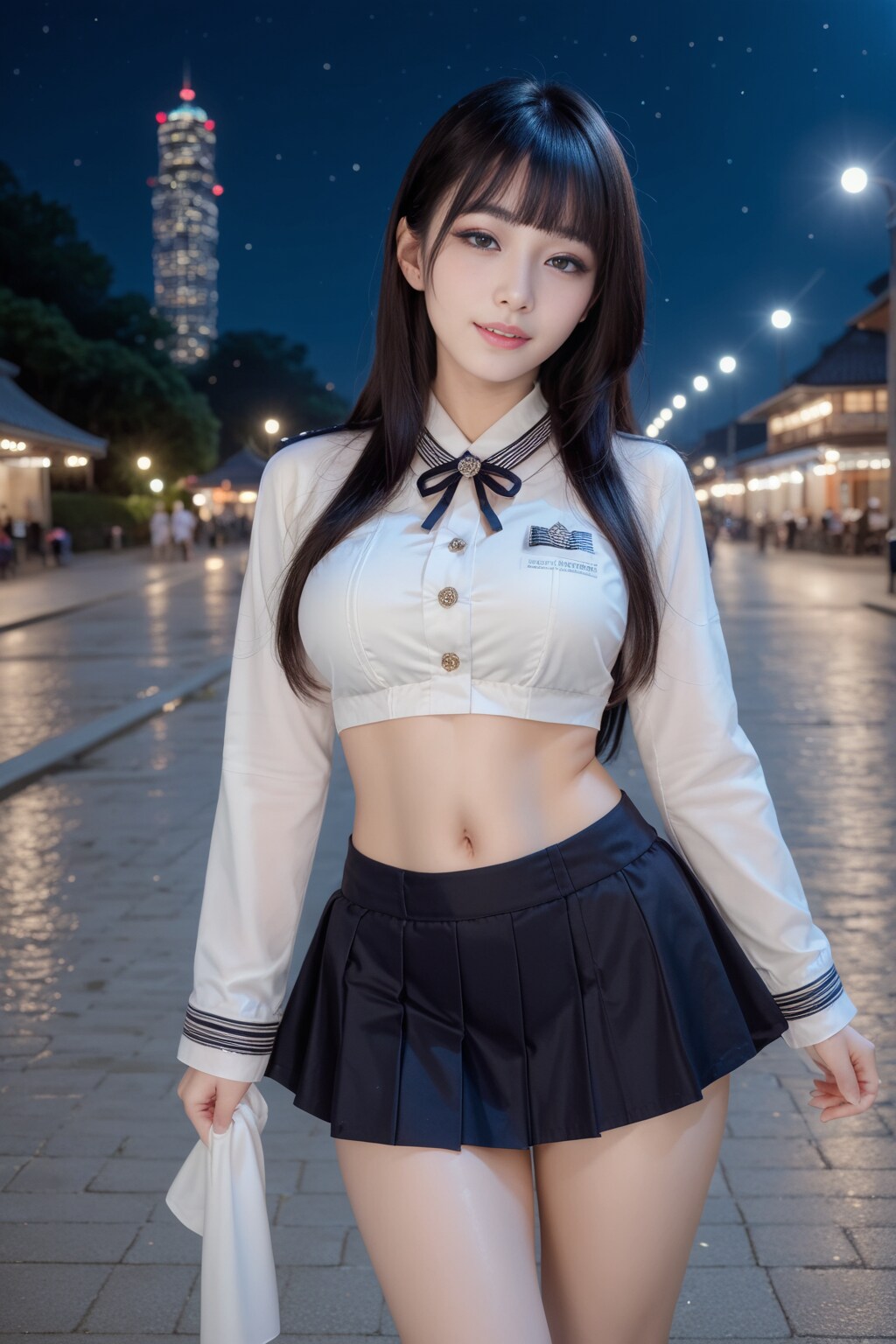 野球ユニフォーム風の美女