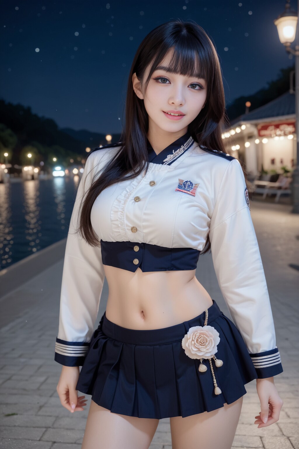 野球ユニフォーム風の美女