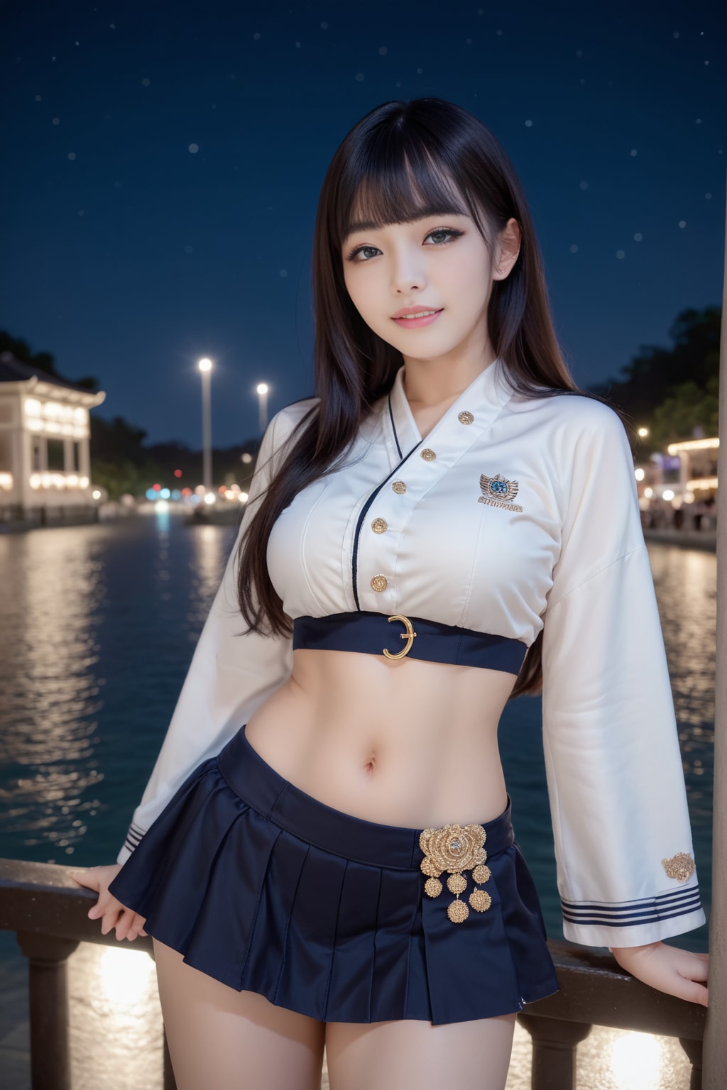 野球ユニフォーム風の美女