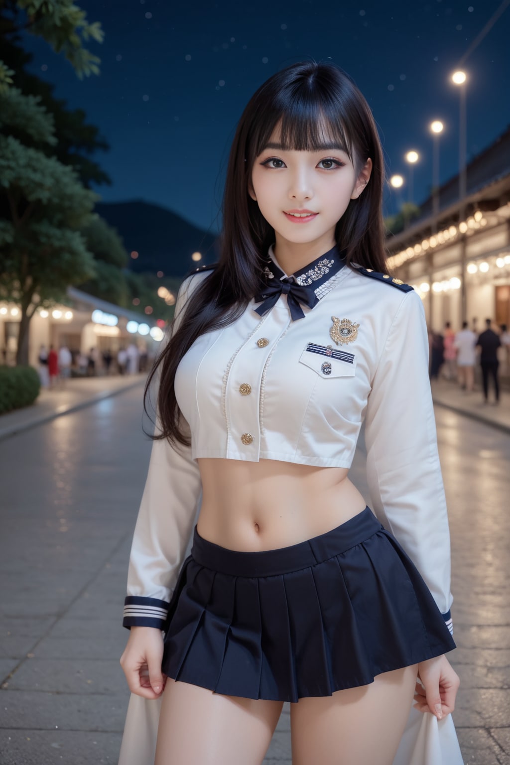 野球ユニフォーム風の美女