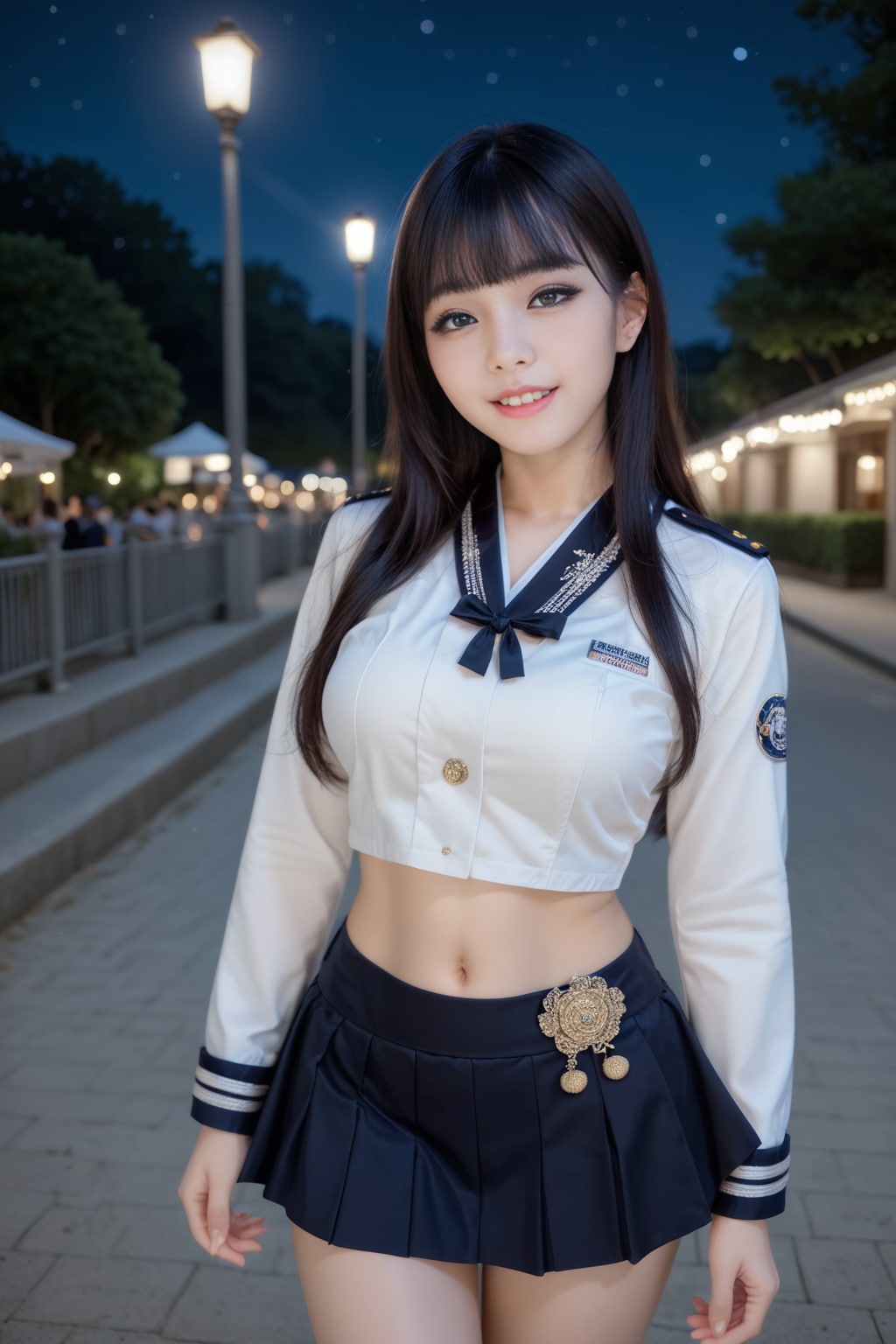 野球ユニフォーム風の美女