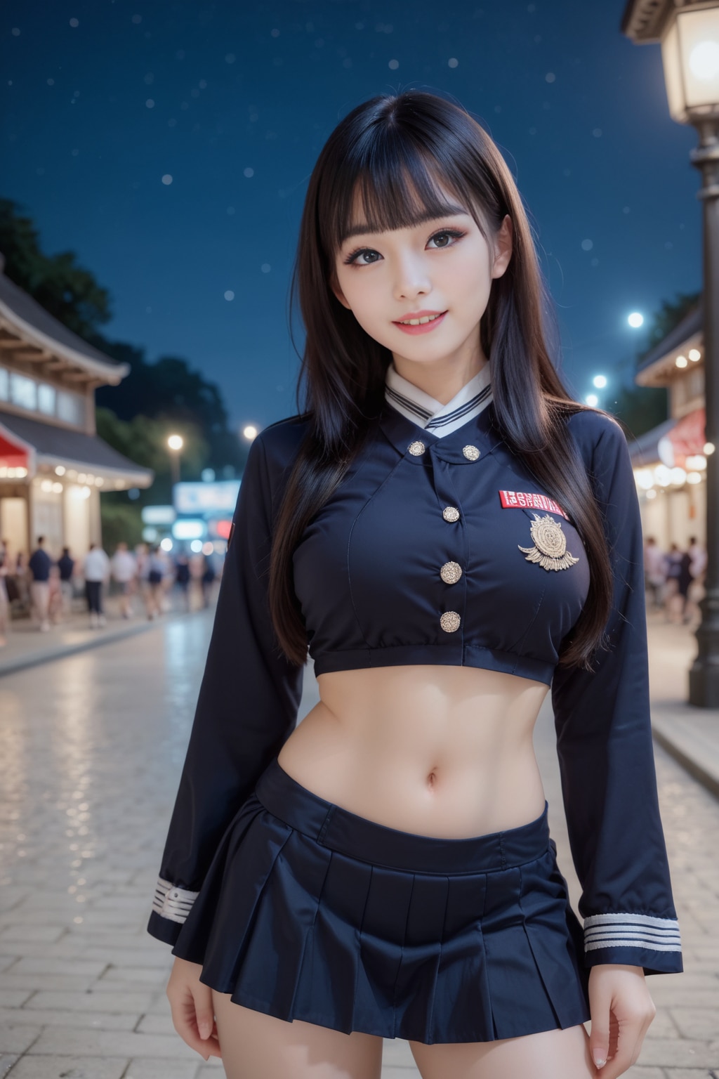 野球ユニフォーム風の美女