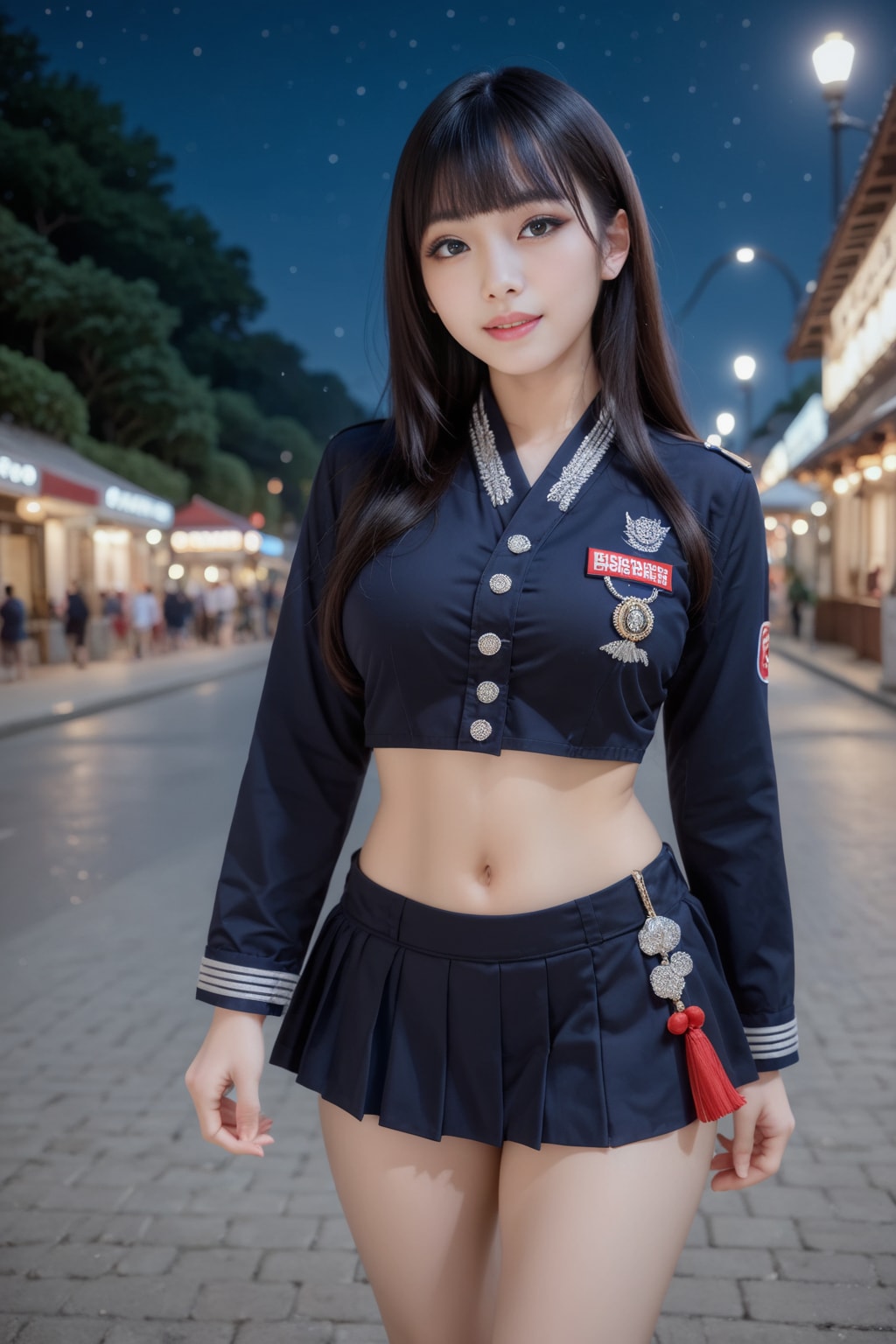 野球ユニフォーム風の美女