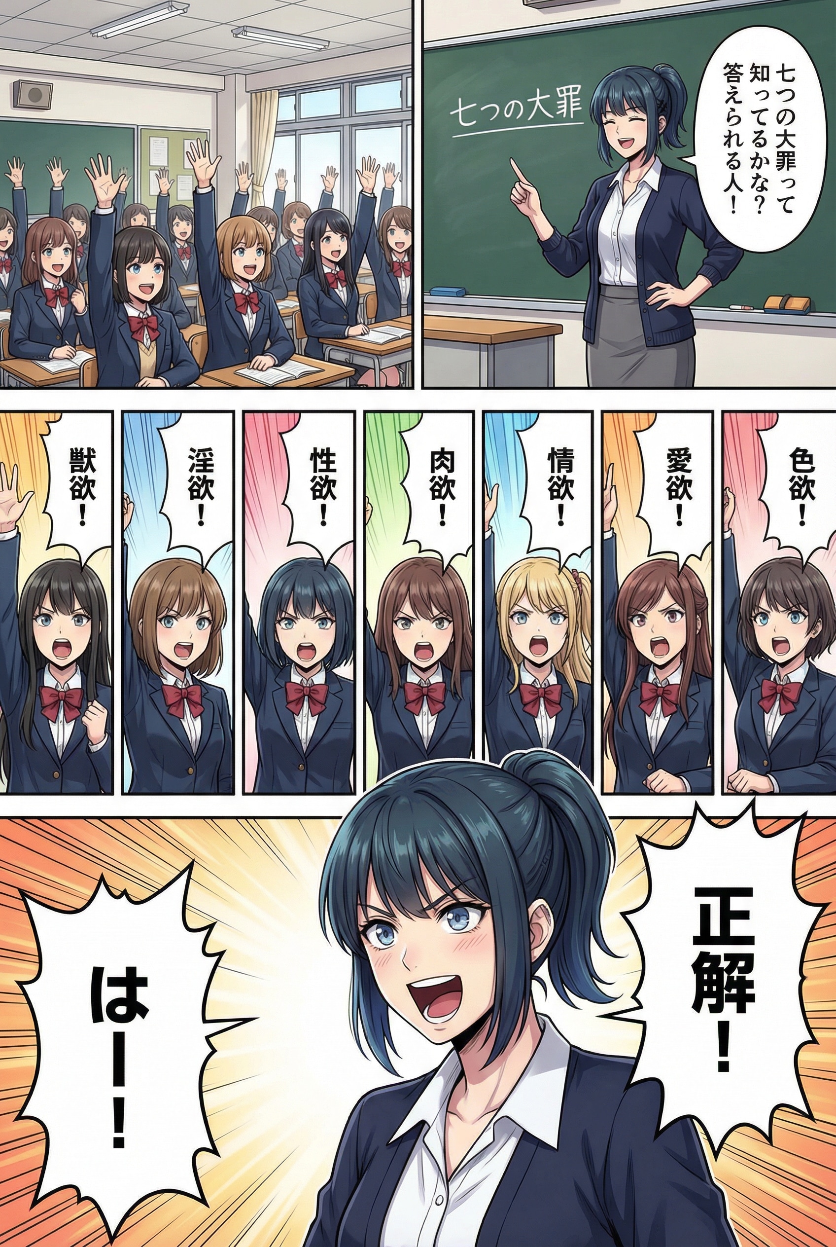 [試験問題]次の漫画の誤りを修正してください | の人気AIイラスト・グラビア