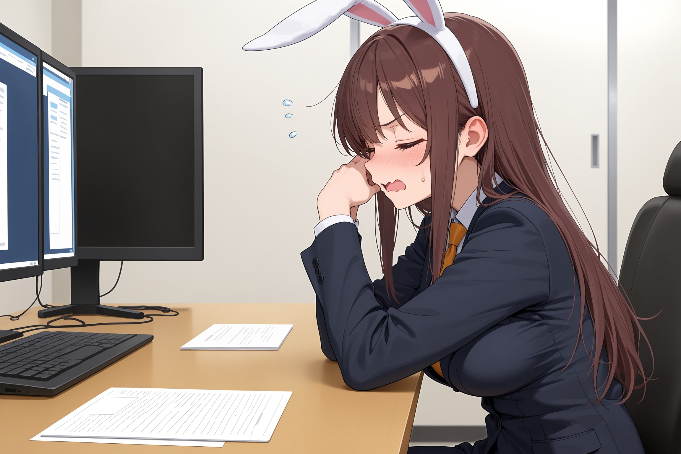 桐島さん、再度うさ耳バンド着用… | の人気AIイラスト・グラビア