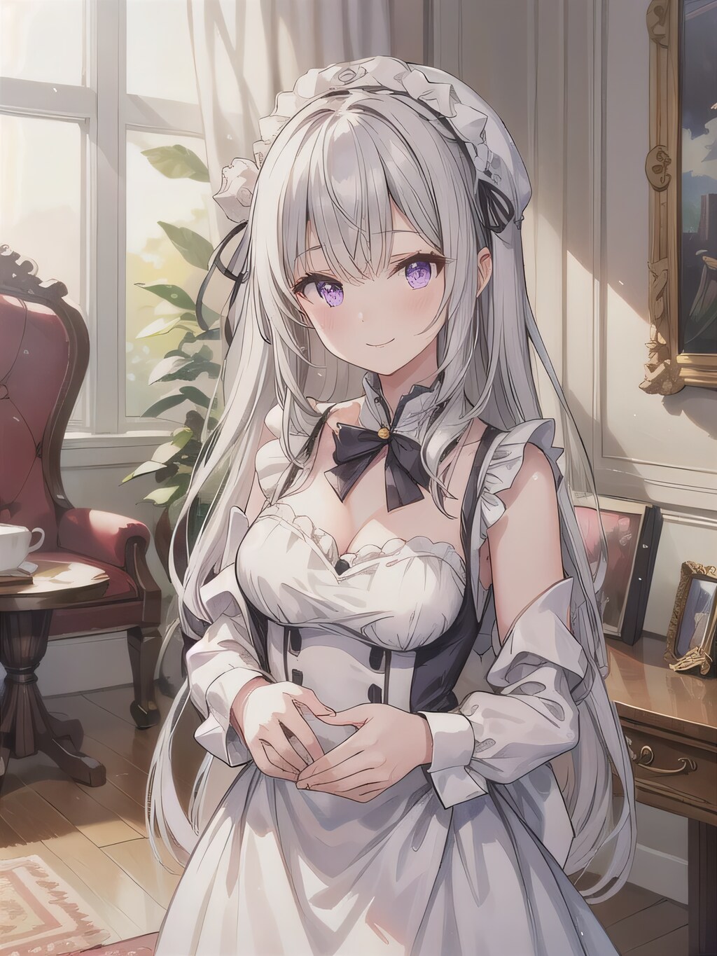 銀髪ロングでメイド服の少女６