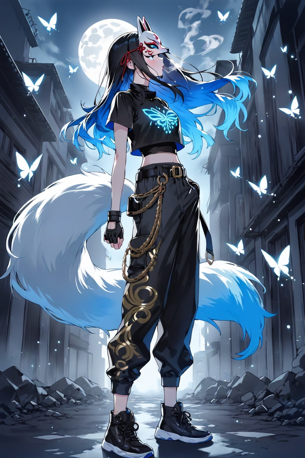 月夜の狐巫女