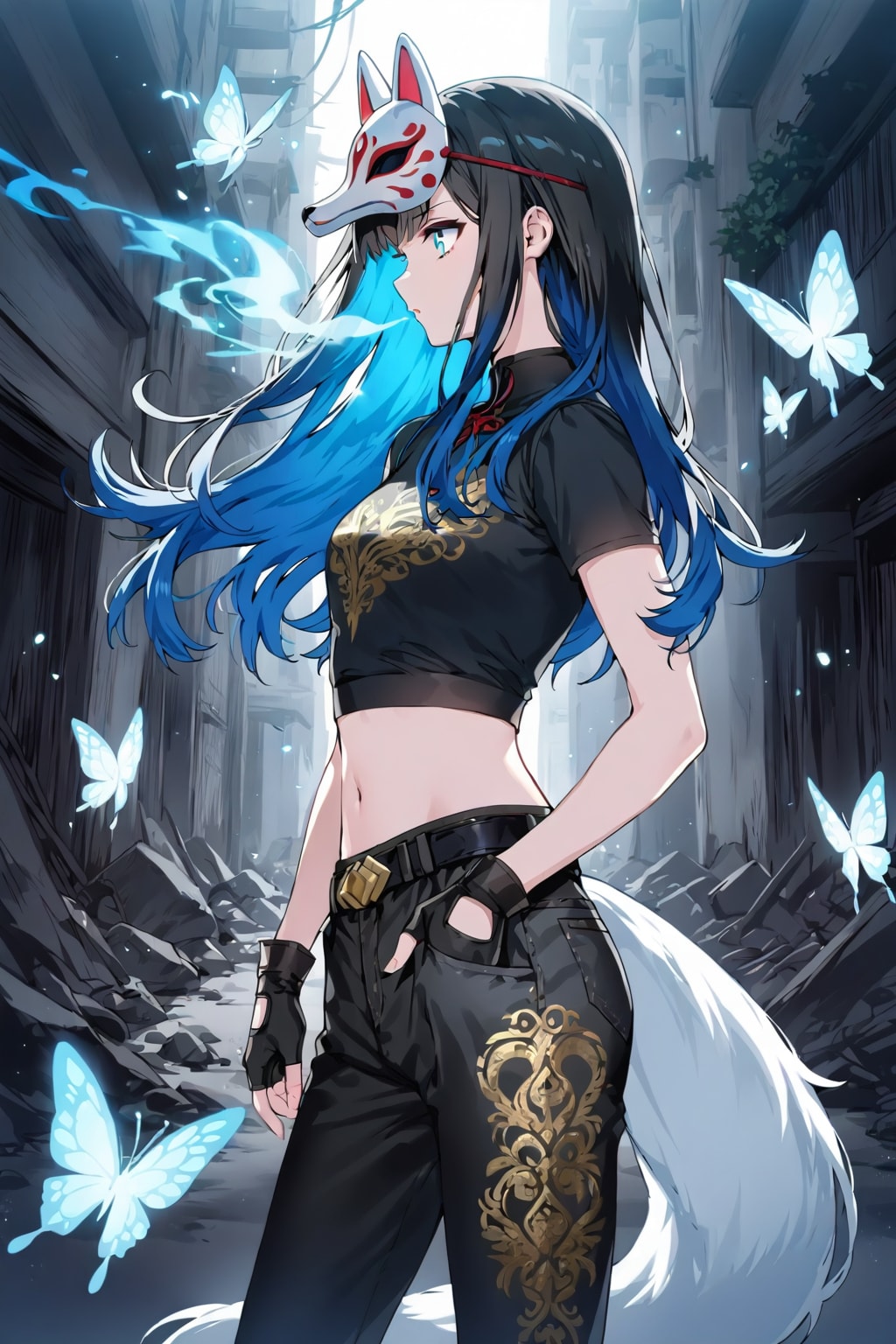 月夜の狐巫女
