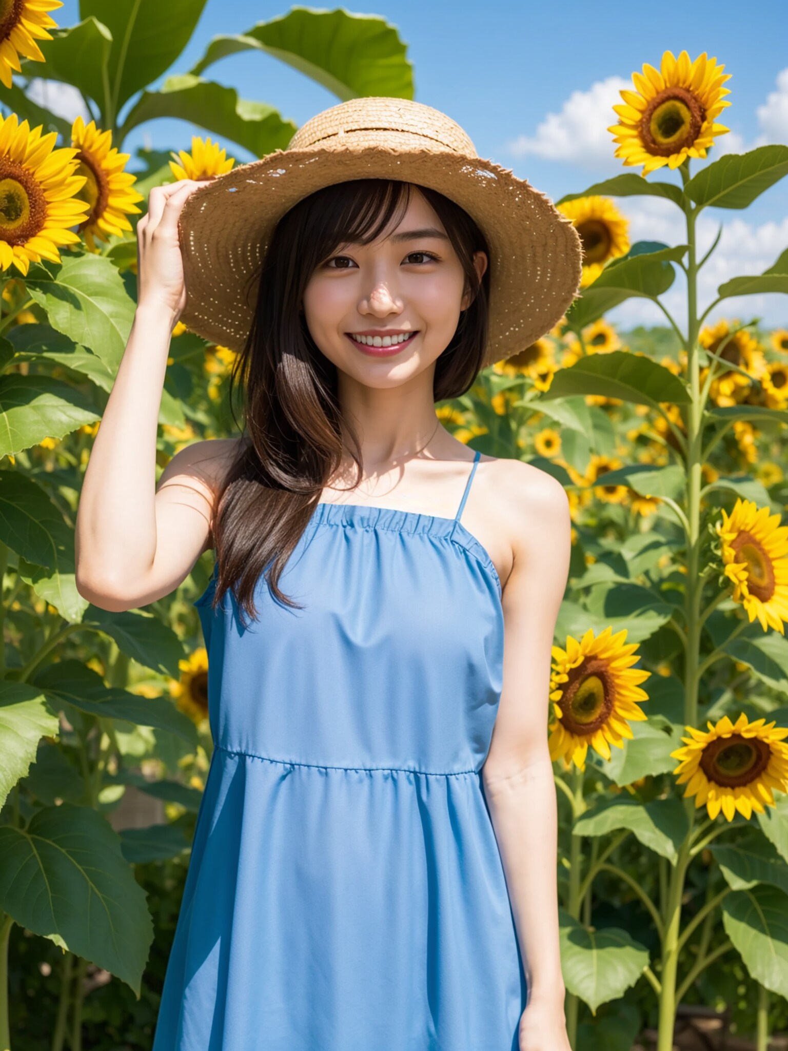 夏と言えばワンピース姿の女の子に🌻だよね💕