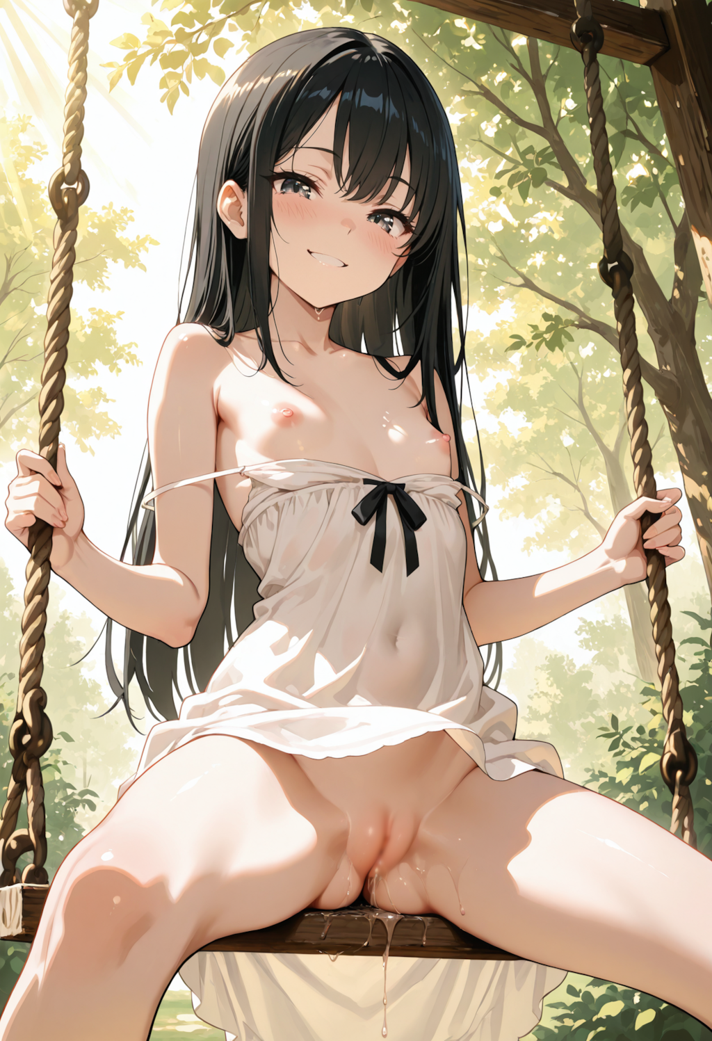 挑発❤ブランコ少女