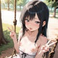挑発❤ブランコ少女 2枚目