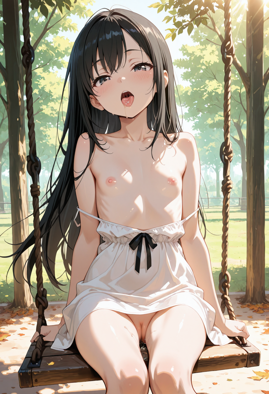 挑発❤ブランコ少女
