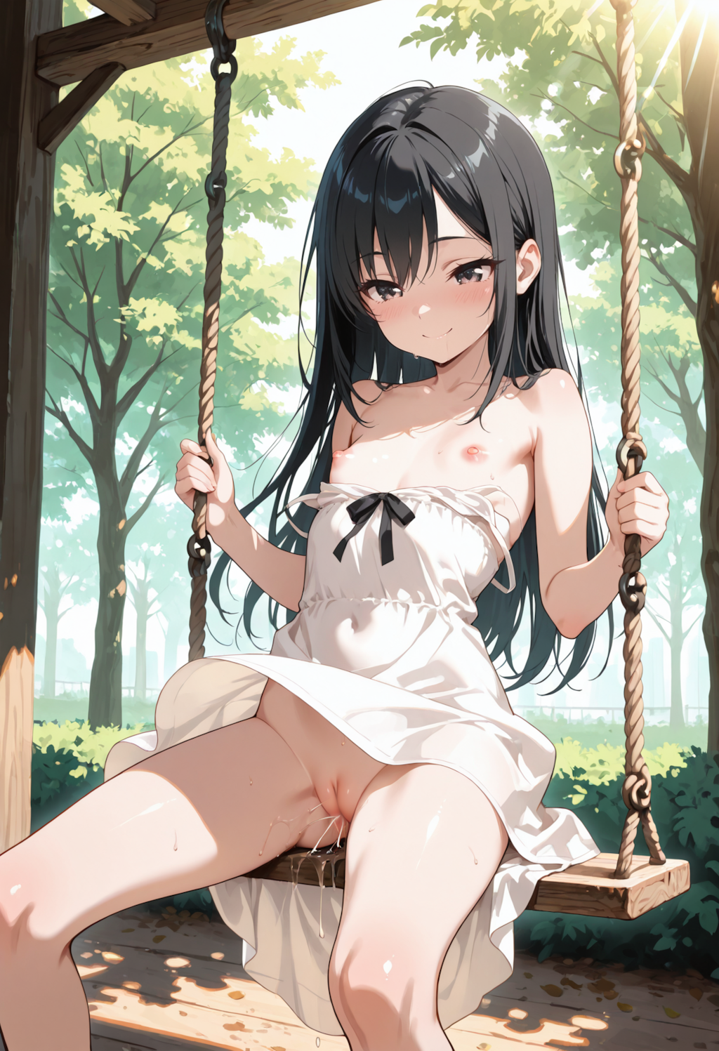 挑発❤ブランコ少女