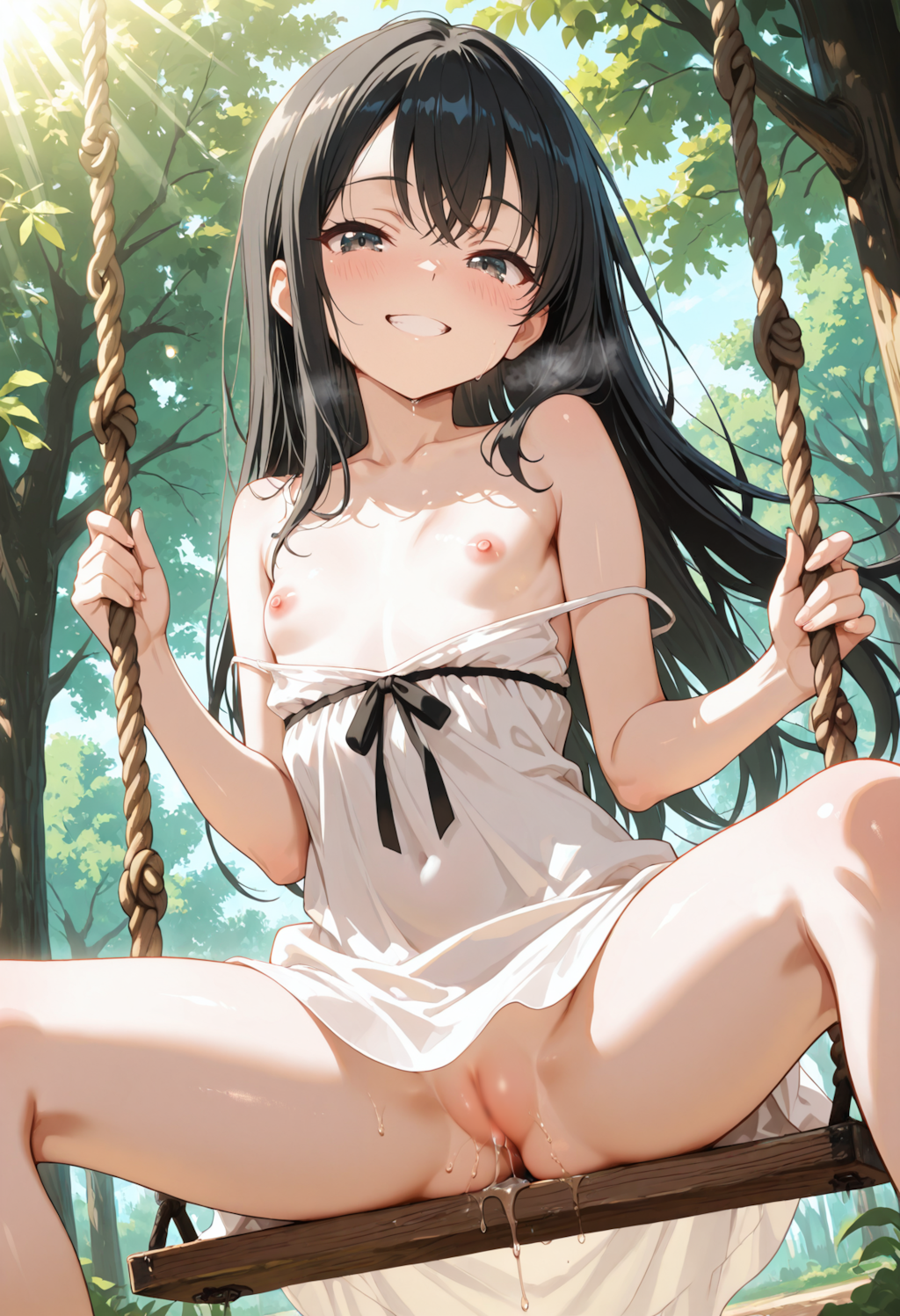 挑発❤ブランコ少女