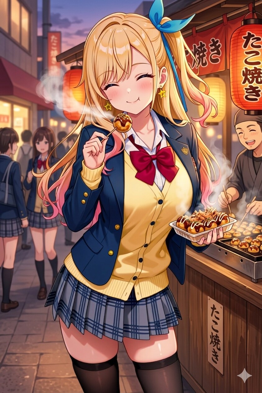 ソースと香ばしい香りのたこ焼き | の人気AIイラスト・グラビア