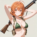 水着少女と銃 2枚目