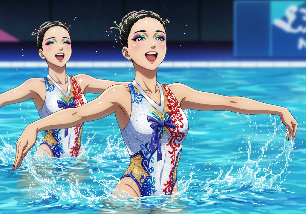 シンクロ美少女　デュエット演技⑰