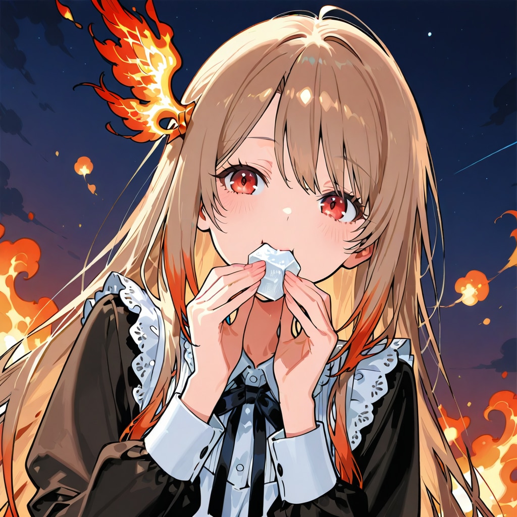 角砂糖を食べる腐死鳥系女子 | の人気AIイラスト・グラビア