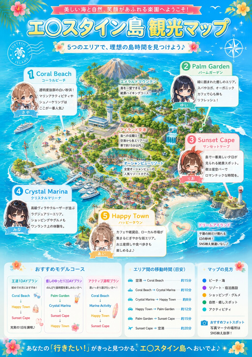 エ口スタイン島の観光案内