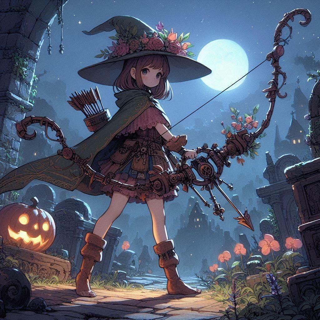 魔女フィギュア & 元イラスト