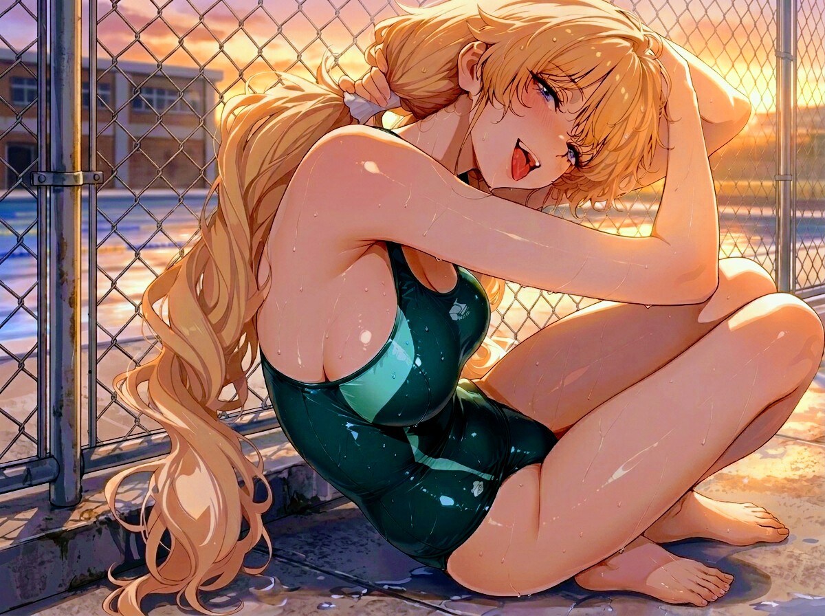 夕陽とちちぷいちゃん