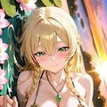 金髪三つ編みちゃん　網ビキニ　挿入 2枚目