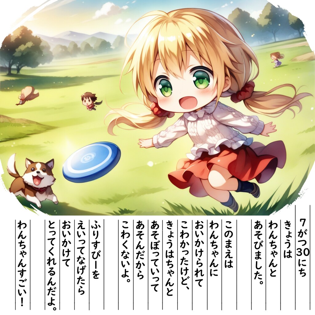 【絵日記】とってこーい♪