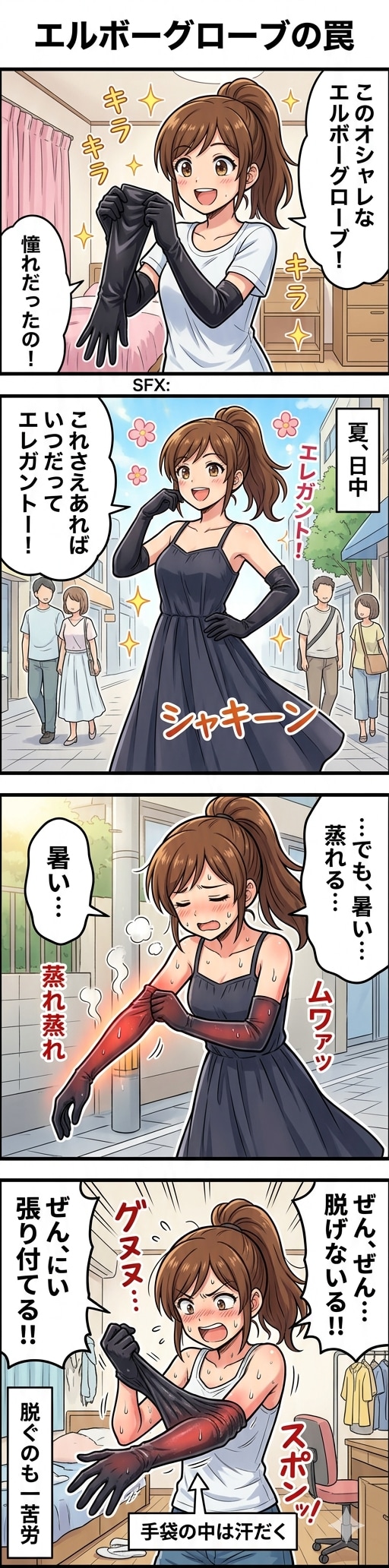 エルボーグローブの4コマ漫画