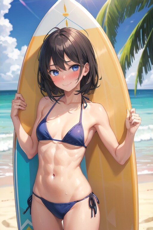 【企画】ハワイ旅行  部活少女とサーフボード