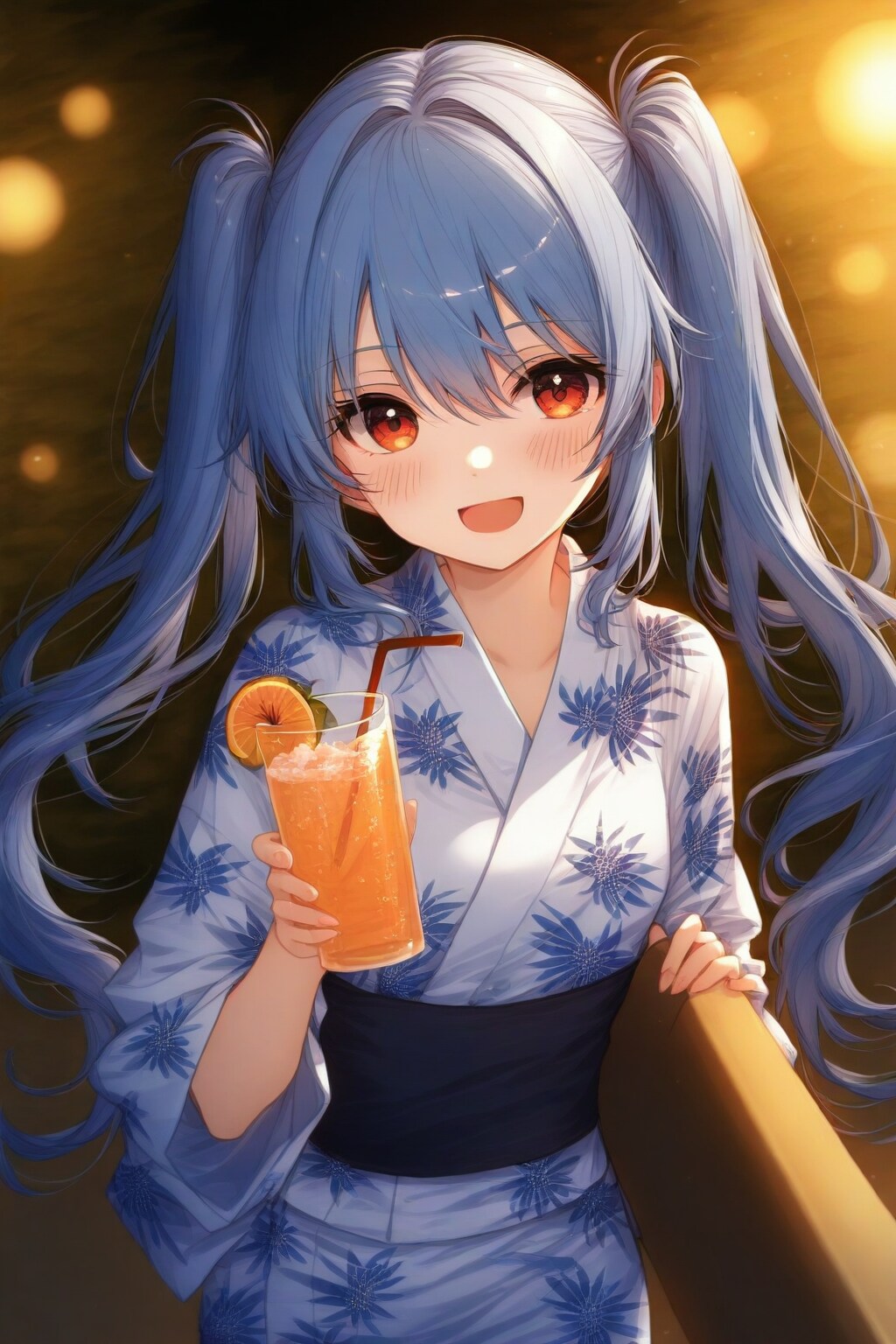 浴衣のツインテール少女