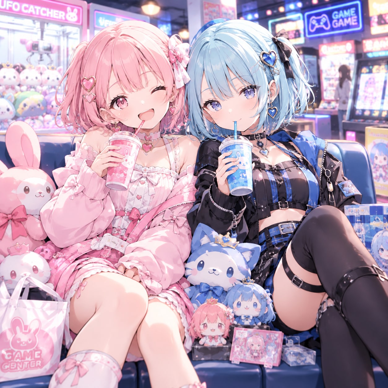 ゲームセンターに行ってきたよ〜💕 | の人気AIイラスト・グラビア