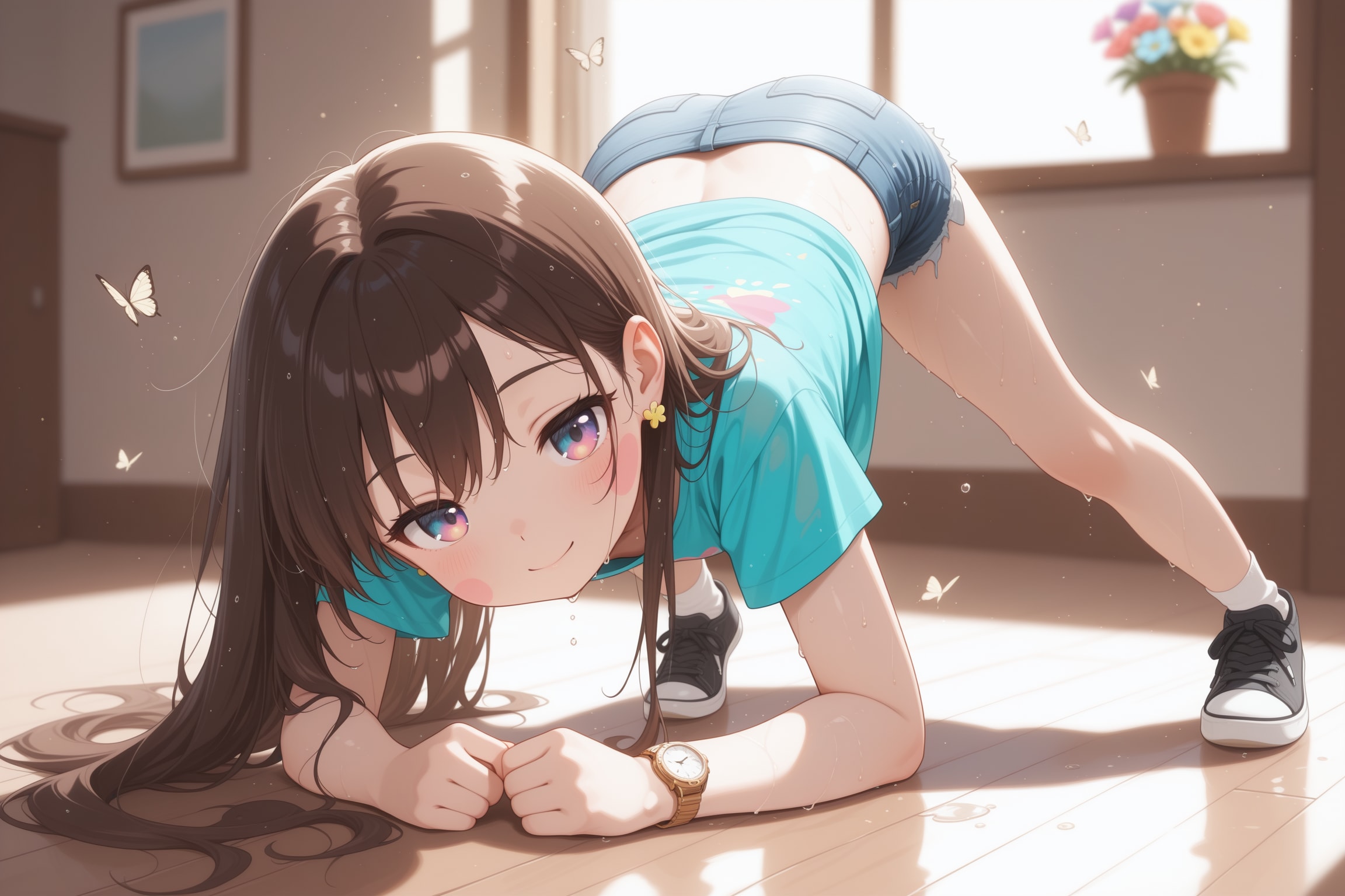 ストレッチ中