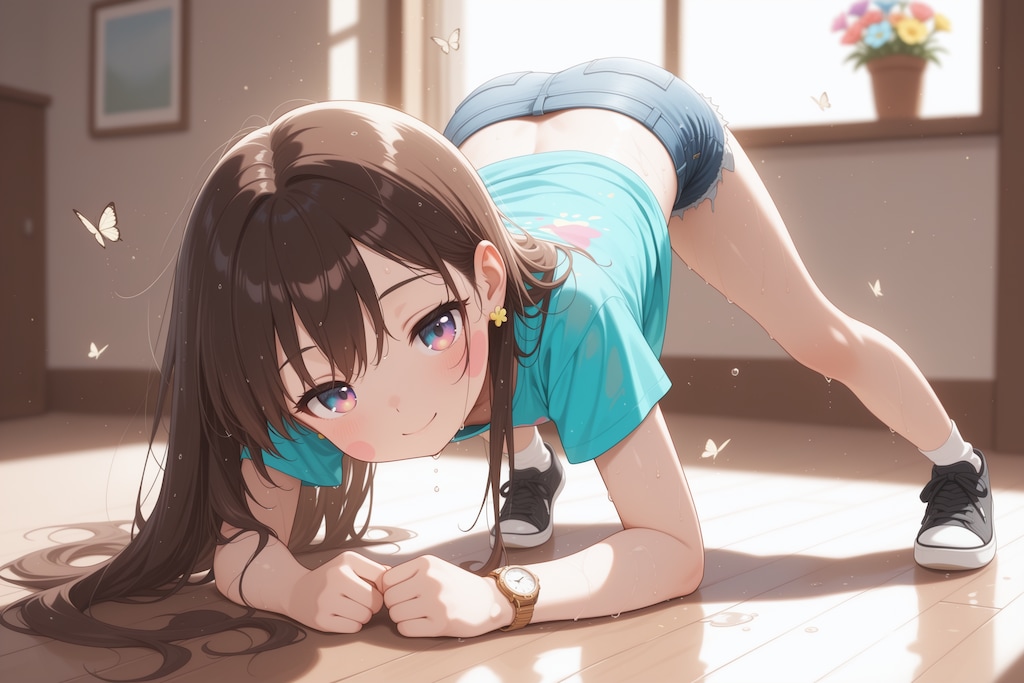 ストレッチ中