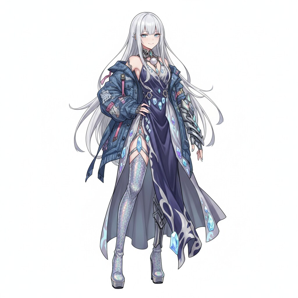 白髪の可愛い女の子【353】 | の人気AIイラスト・グラビア