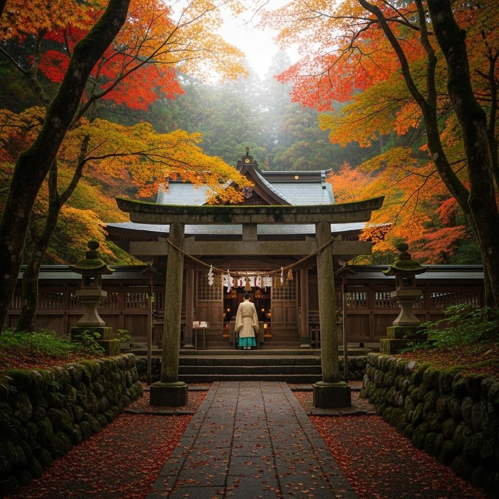 晩秋の神社