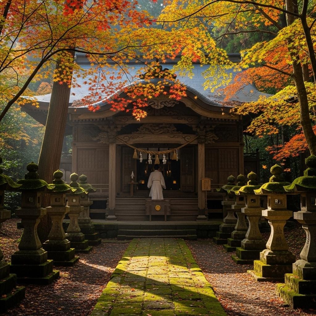 晩秋の神社